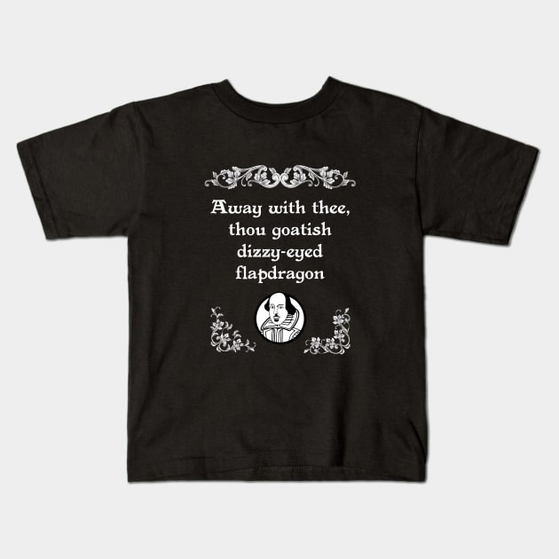 Shakespearean Insult Goatish Dizzy-Eyed Tee Kids T-Shirt by jplanet